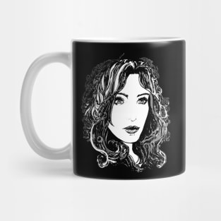 Beautiful Tattoo Woman Face Design Mug